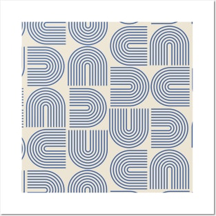 Blue Arch Pattern Posters and Art